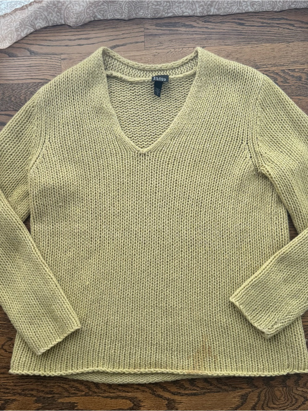 Eileen Fisher Wool Alpaca Light Green Knit Sweater M